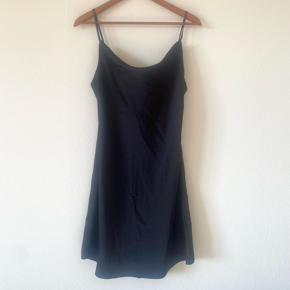 URBAN OUTFITTERS Black Cowl Neck Slip Dress